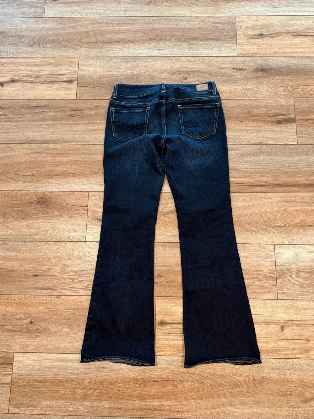 American Eagle Low Rise Dark Wash Bootcut Jeans Size 10 Regular Y2K